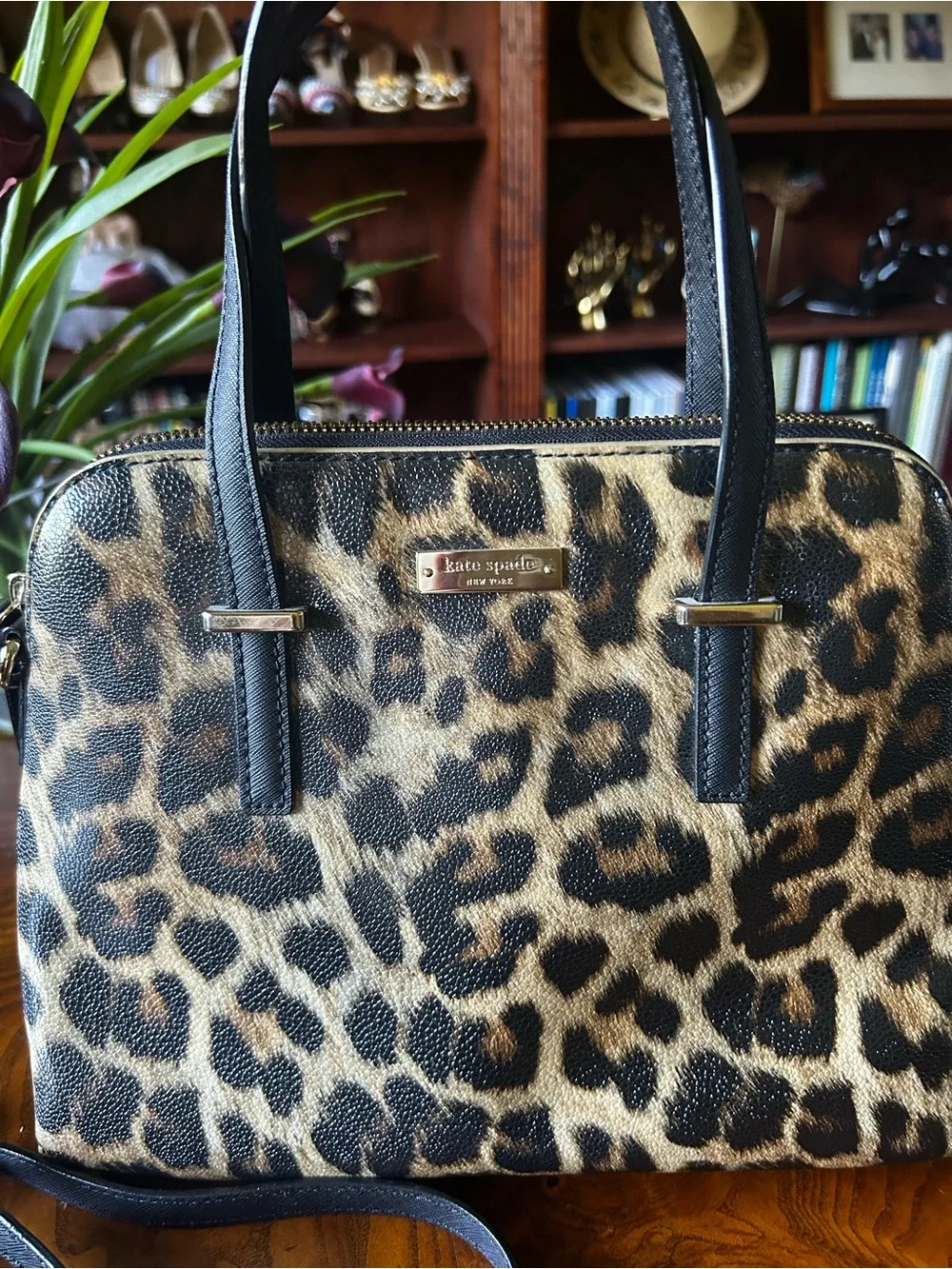 Kate Spade NY Leopard Print Cedar St Maise Satchel
